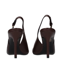 Brown Leather High Heel Pumps