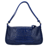 Blue Leather Handbag