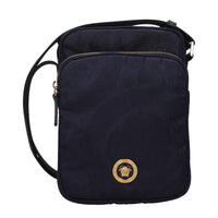 Blue Fabric Crossbody Bag