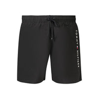 Black Polyester Men's Swimwear