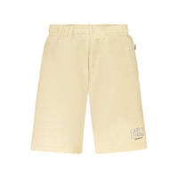 Beige Cotton Mens Short