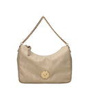 Beige Fabric Handbag