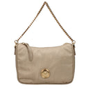 Beige Fabric Handbag