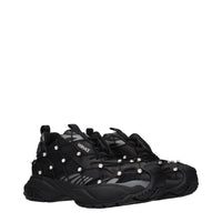 Black Fabric Sneakers