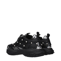 Black Fabric Sneakers