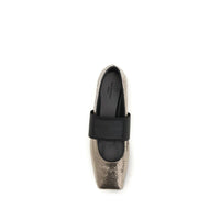 Gold Calf Leather Bos Taurus Ballet Flats