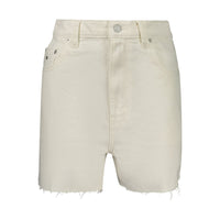 White Cotton Women Shorts