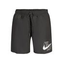 Black Polyester Men's Swimwear