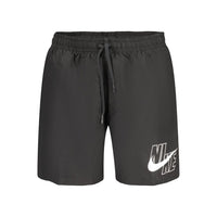 Black Polyester Men's Swimwear