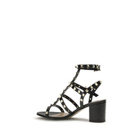 Black Calf Leather Bos Taurus Strap-On Sandals