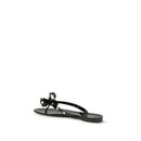 Black Cotton Flip-Flop Sandals