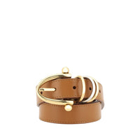 Beige Calf Leather Bos Taurus Regular Belt