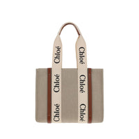 Beige Linen Handbag