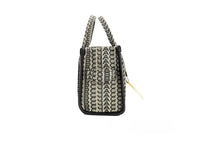 Marc Jacobs The Monogram Beige Mini Tote Woven Jacquard Canvas Crossbody Handbag