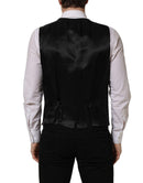 Black Wool Single Breasted Waistcoat Vest