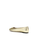 Gold Napa Leather / Calf Bos Taurus Ballet Flats