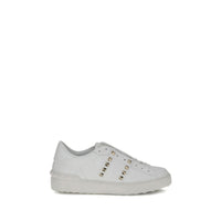White Calf Leather Bos Taurus Sneakers