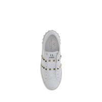 White Calf Leather Bos Taurus Sneakers