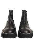 Black Chelsea Boots Leather Slip On Men Shoes