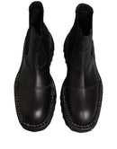 Black Chelsea Boots Leather Slip On Men Shoes