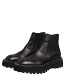 Black Chelsea Boots Leather Slip On Men Shoes