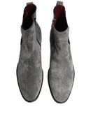 Gray Suede Leather Chelsea Boots Shoes