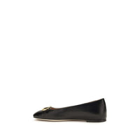 Black Calf Leather Bos Taurus Ballet Flats