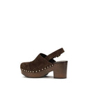 Brown Calf Leather Bos Taurus Clogs