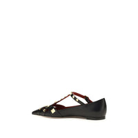 Black Goatskin Ballet Flats