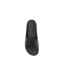 Black Rubber Flat Sandals