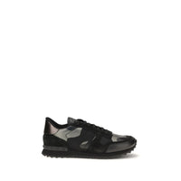 Black Polyamide Athletic Sneakers