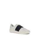 Blue Calf Leather Bos Taurus Low Top Sneakers
