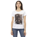 White Cotton Women T-Shirt