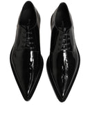 Black Leather Men Derby Dress Formal Shoes