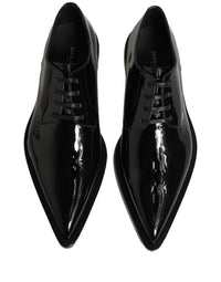 Black Leather Men Derby Dress Formal Shoes