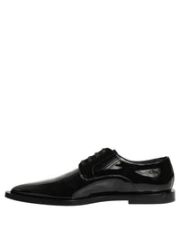 Black Leather Men Derby Dress Formal Shoes