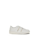 White Calf Leather Bos Taurus Sneakers