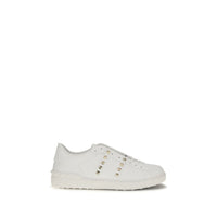 White Calf Leather Bos Taurus Sneakers
