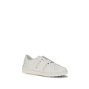 White Calf Leather Bos Taurus Sneakers