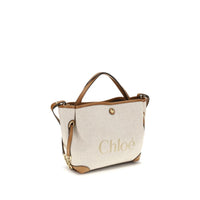 Beige Fabric Handbag