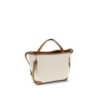 Beige Fabric Handbag