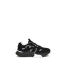Black Fabric Athletic Sneakers