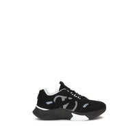 Black Fabric Athletic Sneakers