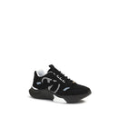 Black Fabric Athletic Sneakers