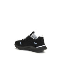 Black Fabric Athletic Sneakers