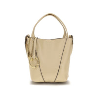 Beige Calf Leather Bos Taurus Shoulder Bag