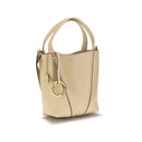 Beige Calf Leather Bos Taurus Shoulder Bag
