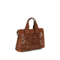 Brown Raffia Shoulder Bag