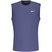 Blue Polyester Men's Tank