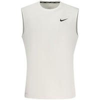 White Polyester Men's Tank